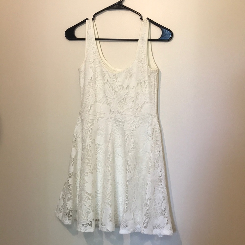 Aeropostale White lace skater dress